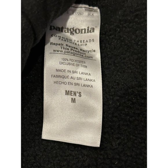 Patagonia Mens Better Sweater Full Zip Vest Black Size Medium Fall 2015 EUC - Picture 7 of 8